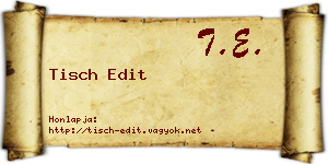 Tisch Edit névjegykártya