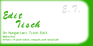 edit tisch business card